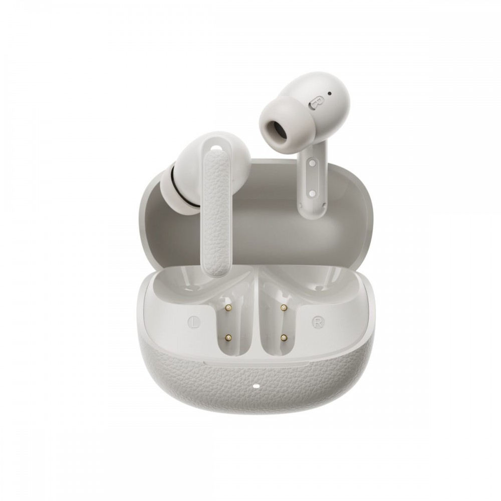 QCY Buds ANC Cream Grey (HT15) - 45db ANC TWS Earbuds 35h 5 mic ENC, ear-canal adaptive tech,