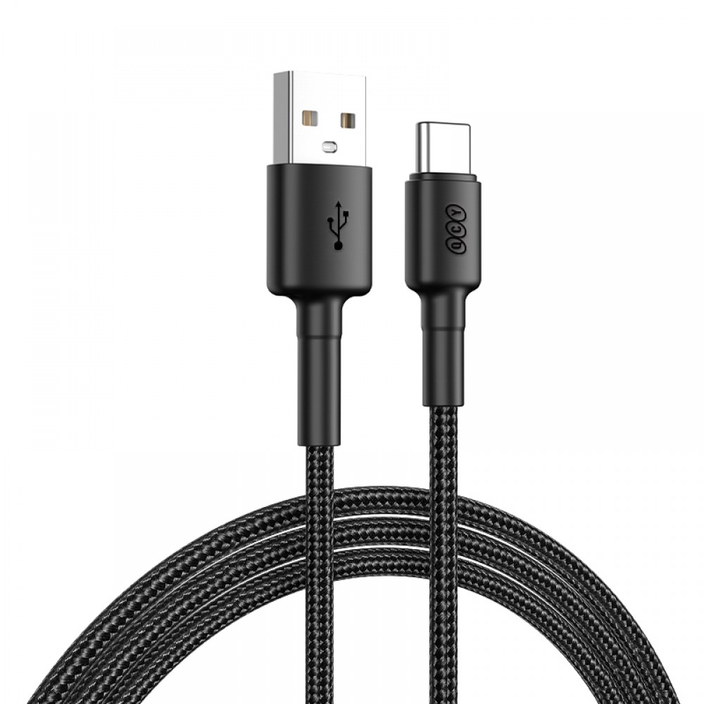 QCY USB-A to Type-C braided wire Cable Fast Charging & Data, 60W TPE+ high densidy 1,2m QCY USB-A to Type-C braided wire Cable Fast Charging & Data, 60W TPE+ high densidy 1,2m