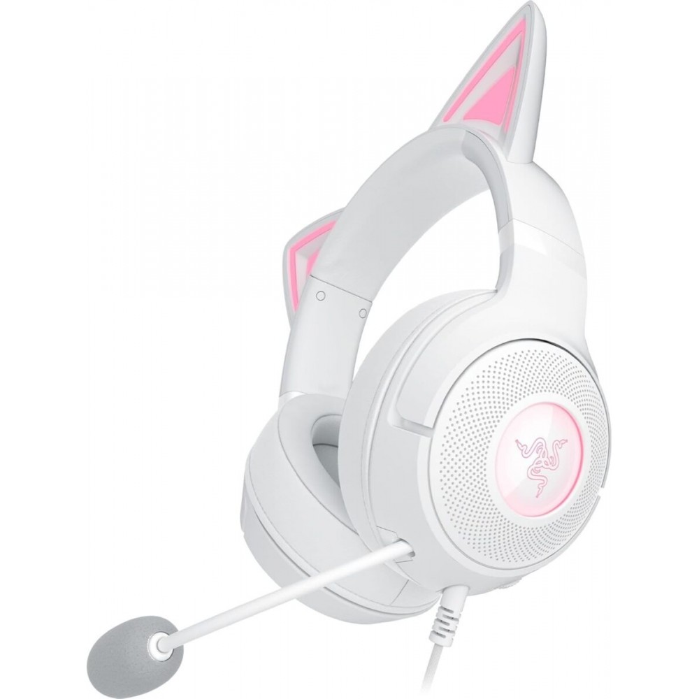 Razer KRAKEN KITTY V2 - White - RGB - USB 7.1 Gaming Headset - Kitty Ears - PC / PS5 / SWITCH Razer KRAKEN KITTY V2 - White - RGB - USB 7.1 Gaming Headset - Kitty Ears - PC / PS5 / SWITCH