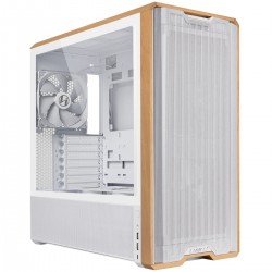 Lian Li LANCOOL 217 White - Wood Accent - ATX PC Case (5 FANS) 2 x 170mm, 1 x 140mm & 2 x 120mm PWM