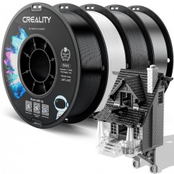 Creality CR-PETG Value Pack 4kg - Black & White & Gray & Transparent 3D Printer Filament (Grey) no r