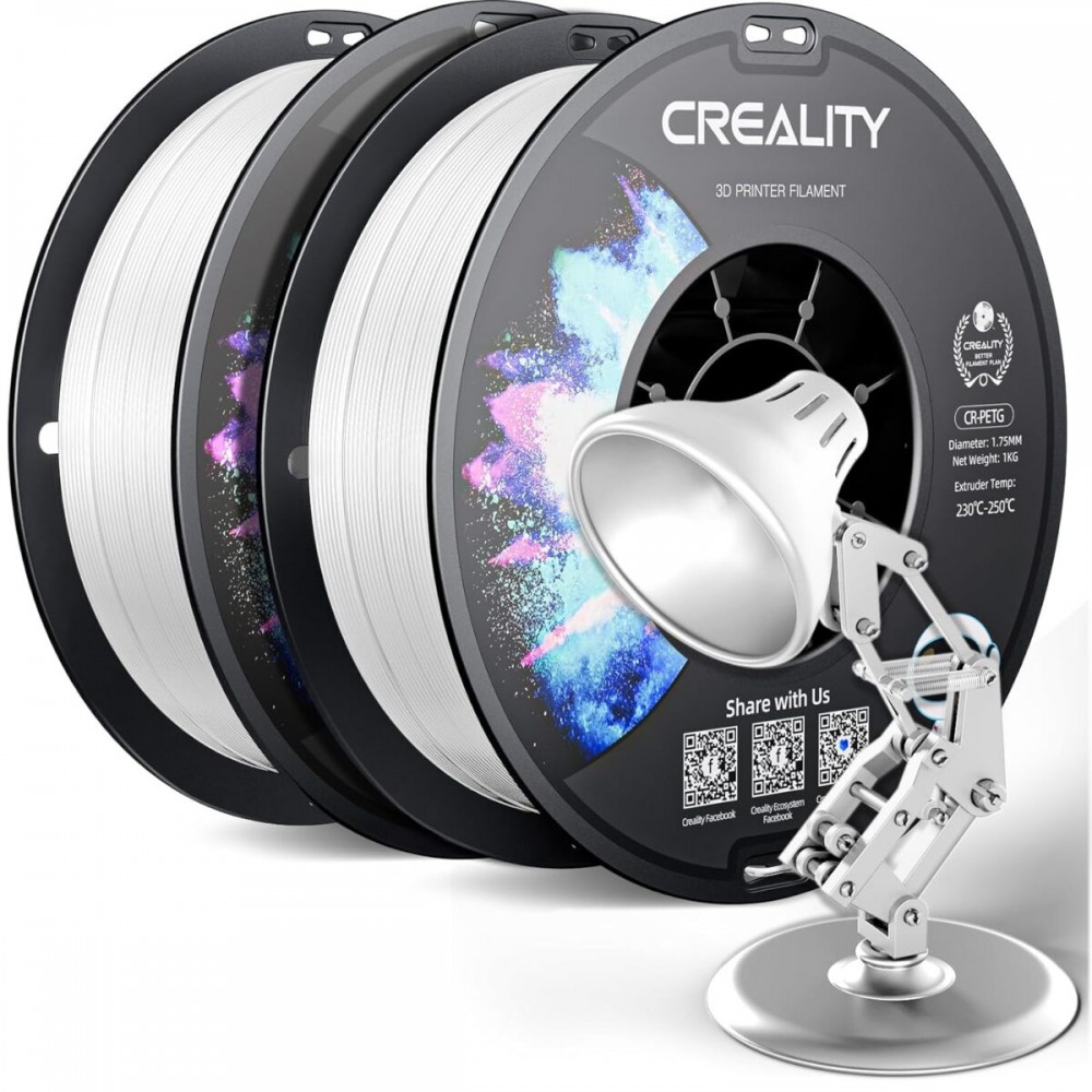 Creality CR-PETG Value Pack 2kg - 2x White 3D Printer Filament