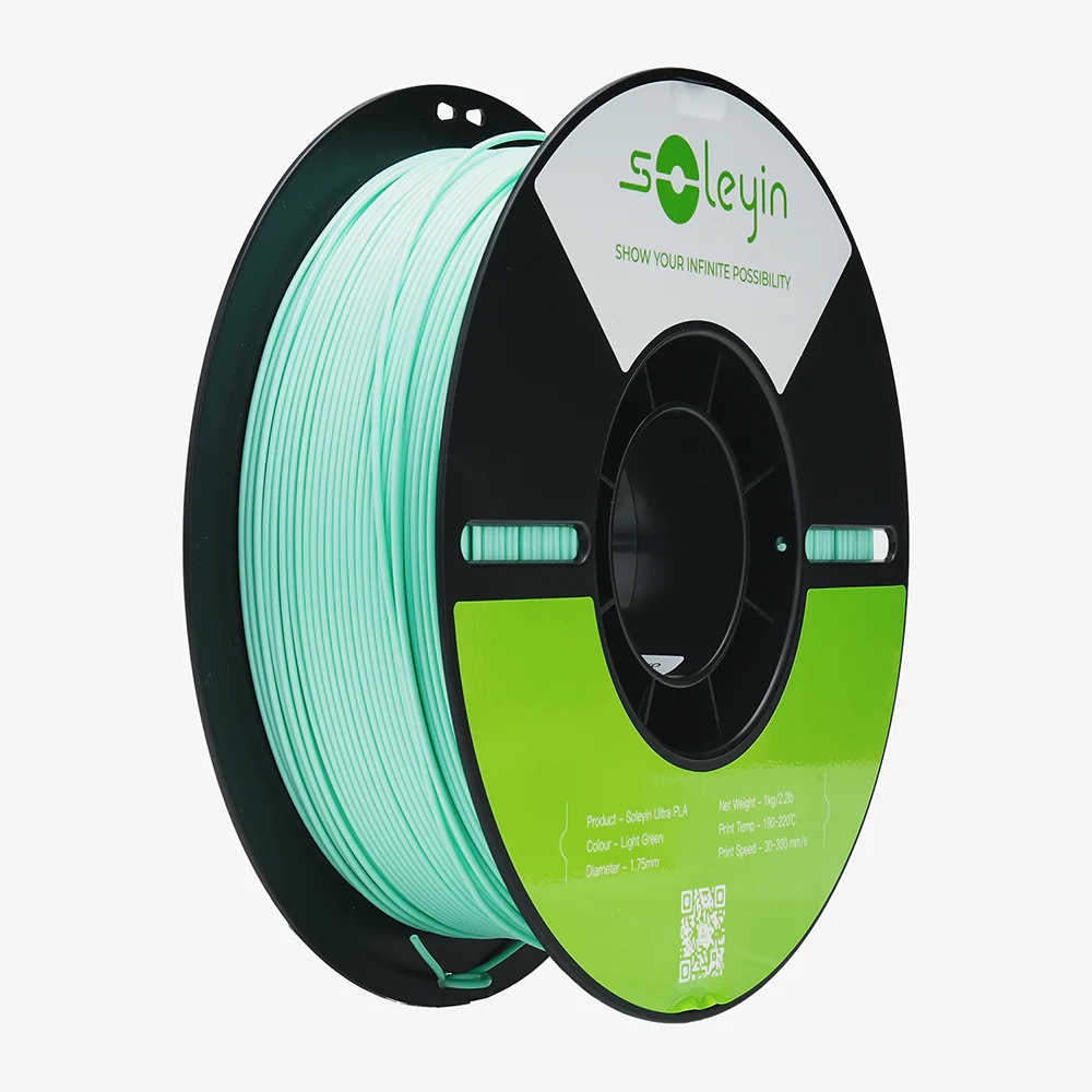 Creality Soleyin Ultra PLA Light Green 3D Printer Filament 1 kg Spool,1.75 mm Creality Soleyin Ultra PLA Light Green 3D Printer Filament 1 kg Spool,1.75 mm
