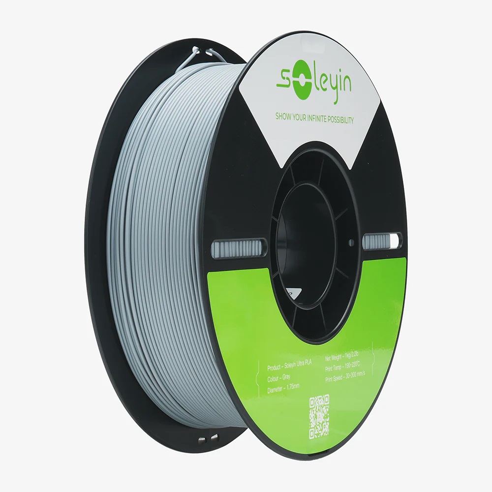 Creality Soleyin Ultra PLA Gray (Grey) 3D Printer Filament 1 kg Spool,1.75 mm Creality Soleyin Ultra PLA Gray (Grey) 3D Printer Filament 1 kg Spool,1.75 mm