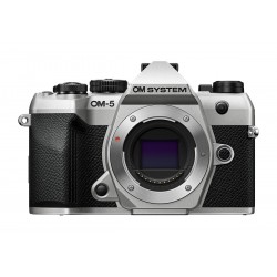 Olympus OM-5 II body silver, BLS-50 Battery, Eyecup, USB Connection Cable, Shoulder Strap