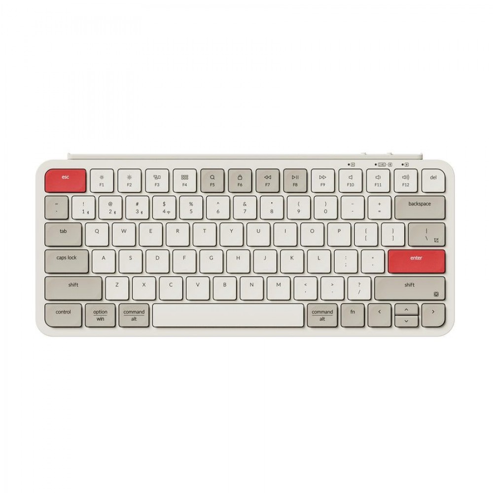 Keychron B1 Pro (B1P-K13) Ultraslim Mini Wireless BT Keyboard ZMK Online customize Retro Red 75% US Keychron B1 Pro (B1P-K13) Ultraslim Mini Wireless BT Keyboard ZMK Online customize Retro Red 75% US