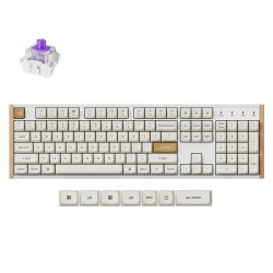 Keychron K10 HE (K10H-Q1) Special Wood Edition White Wireless Magnetic Hall Effect RGB 100% US
