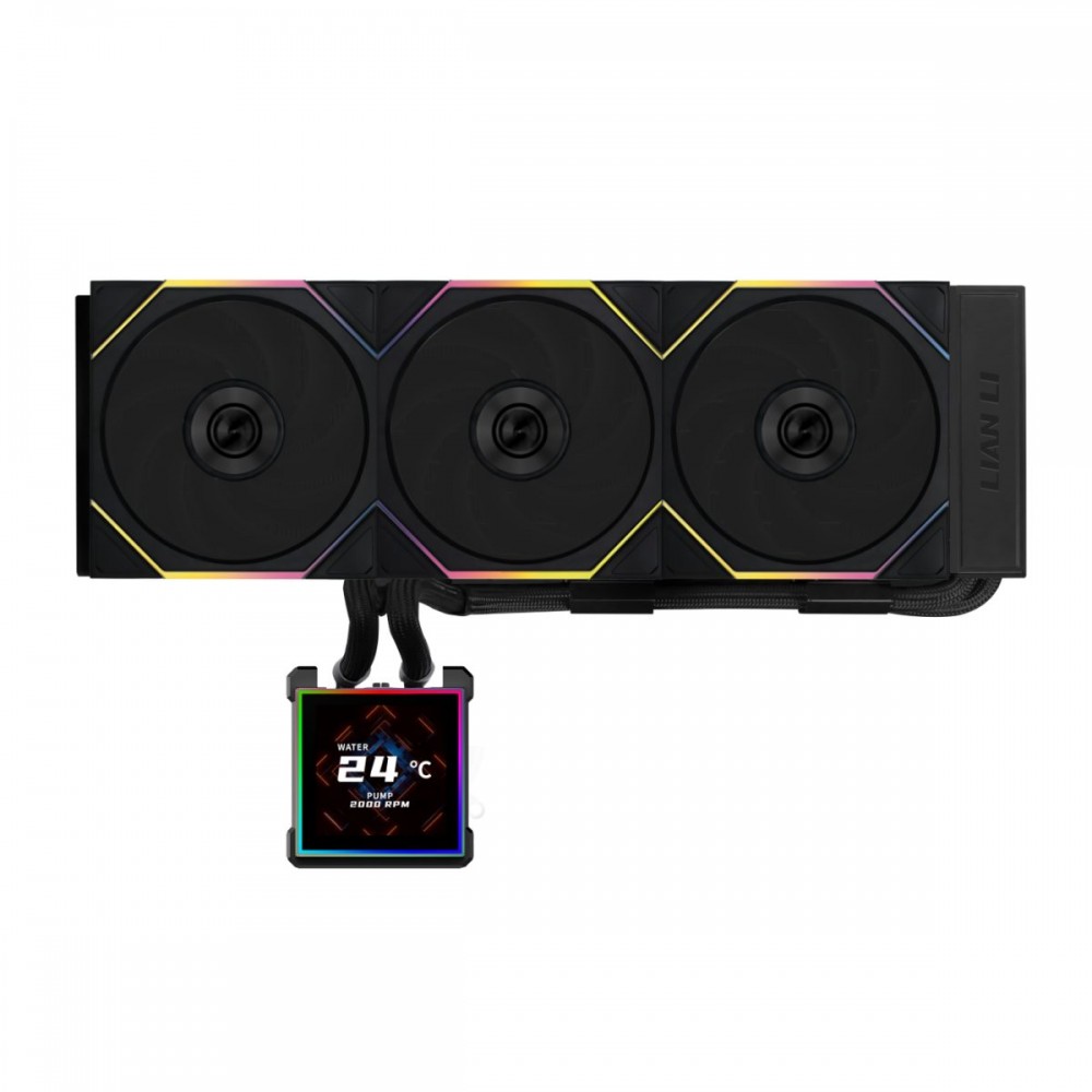 Lian Li Hydroshift II LCD-S 360TL Black - RGB AIO CPU Cooler - 3.4 Screen - 1851/1700, AM5/AM4 Lian Li Hydroshift II LCD-S 360TL Black - RGB AIO CPU Cooler - 3.4 Screen - 1851/1700, AM5/AM4