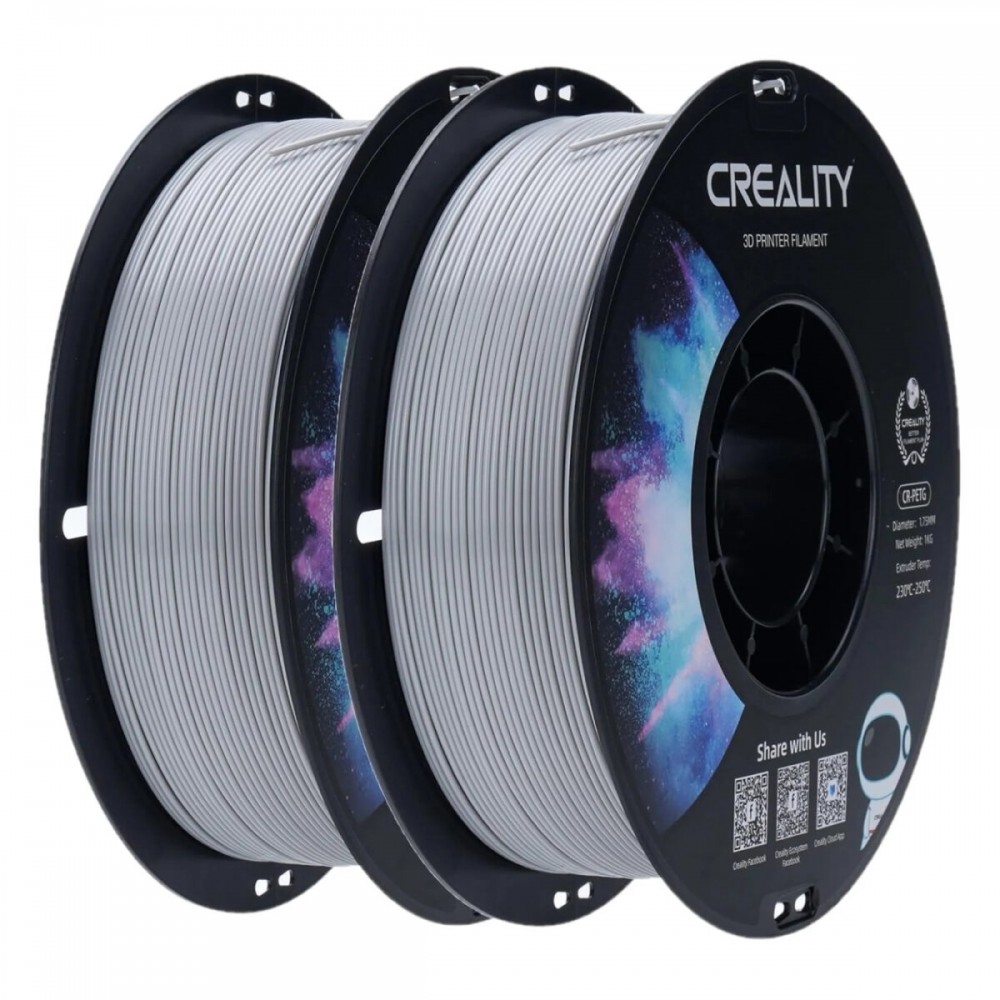 Creality CR-PETG Value Pack 2kg - 2x Gray 3D Printer Filament (grey) Creality CR-PETG Value Pack 2kg - 2x Gray 3D Printer Filament (grey)