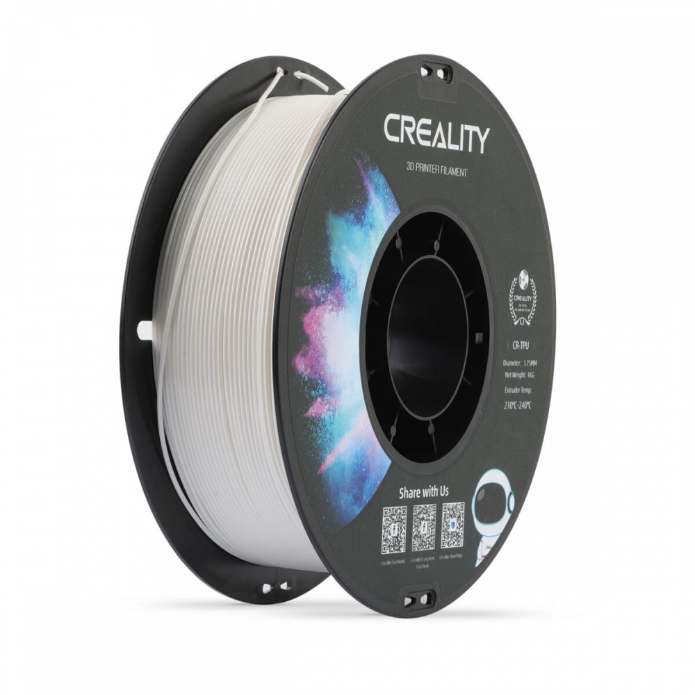 Creality CR-TPU White 3d Printer Soft Adhesive material Filament 1kg 1.75 Creality CR-TPU White 3d Printer Soft Adhesive material Filament 1kg 1.75