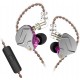 KZ ZSN PRO Purple Mic - IEM 3,5 In Ear Monitor Earphones, Dynamic Hybrid Dual Driver 1BA+1DD KZ ZSN PRO Purple Mic - IEM 3,5 In Ear Monitor Earphones, Dynamic Hybrid Dual Driver 1BA+1DD