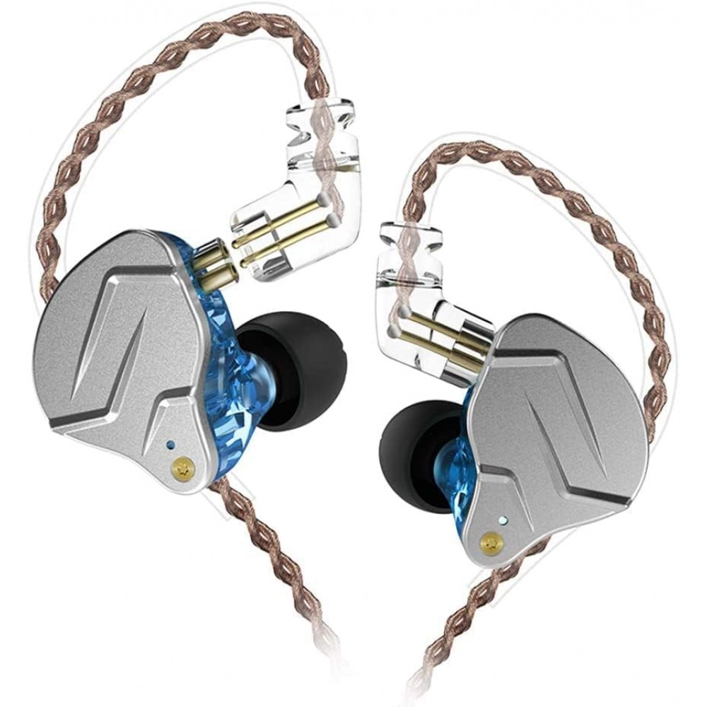 KZ ZSN PRO Blue No Mic - IEM 3,5 In Ear Monitor Earphones, Dynamic Hybrid Dual Driver 1BA+1DD KZ ZSN PRO Blue No Mic - IEM 3,5 In Ear Monitor Earphones, Dynamic Hybrid Dual Driver 1BA+1DD