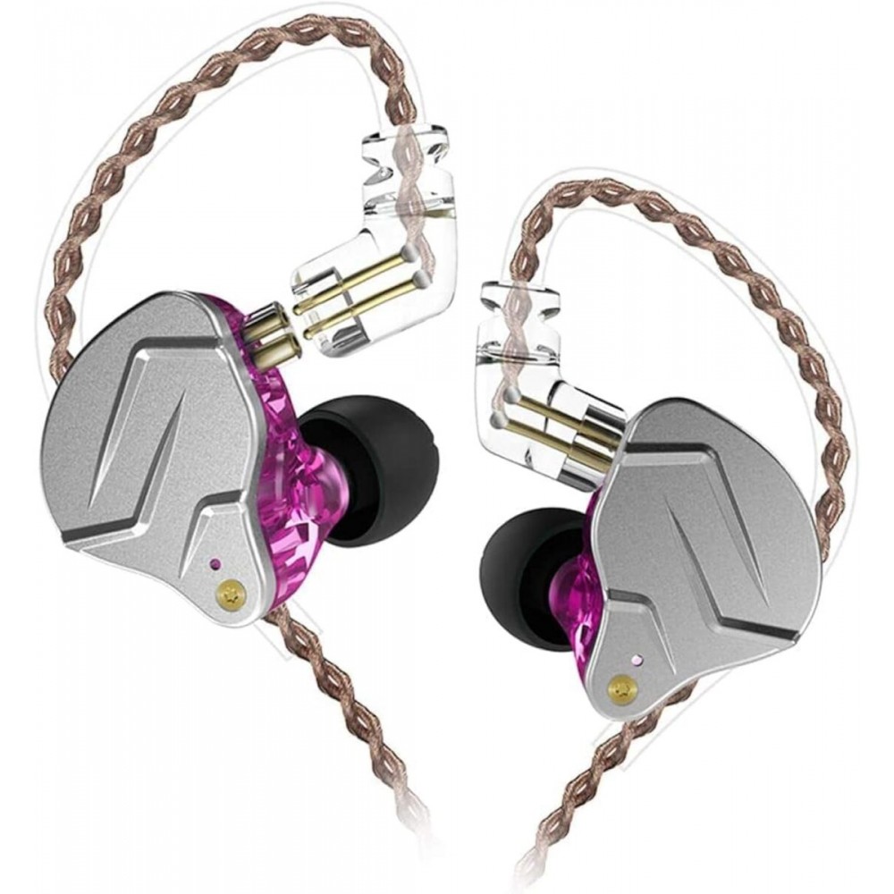 KZ ZSN PRO Purple No Mic - IEM 3,5 In Ear Monitor Earphones, Dynamic Hybrid Dual Driver 1BA+1DD KZ ZSN PRO Purple No Mic - IEM 3,5 In Ear Monitor Earphones, Dynamic Hybrid Dual Driver 1BA+1DD