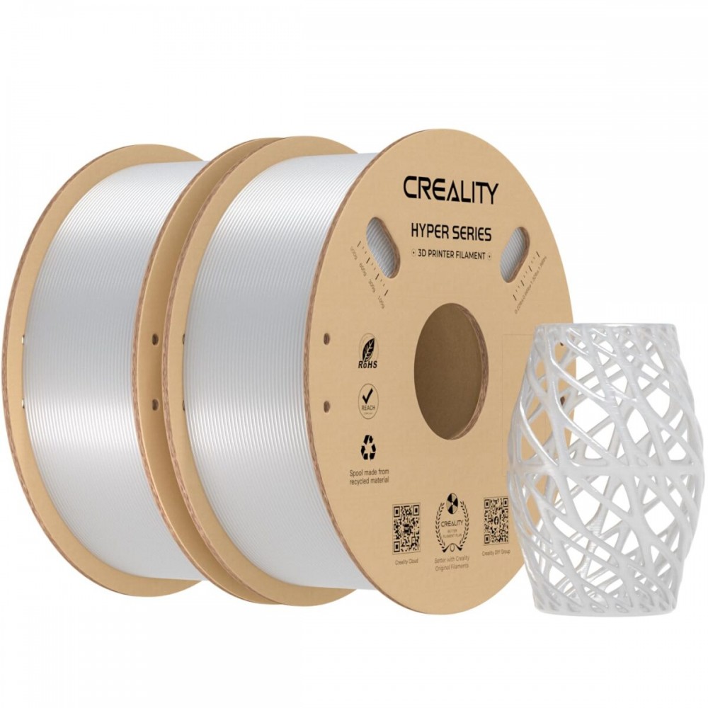 Creality Hyper-PETG Value Pack 2kg 2x Transparent 3D Printer Filament, fast print, 2kg 1.76 Creality Hyper-PETG Value Pack 2kg 2x Transparent 3D Printer Filament, fast print, 2kg 1.76