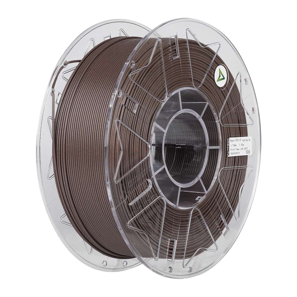 Creality Hyper PETG-CF Milk Tea Brown Carbon Fiber 3D Printer Filament, High Strength, 1 kg Spool1.7 Creality Hyper PETG-CF Milk Tea Brown Carbon Fiber 3D Printer Filament, High Strength, 1 kg Spool1.7