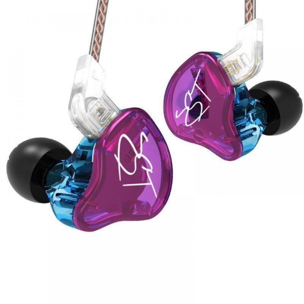 KZ ZST Purple No Mic - IEM 3,5 In Ear Monitor Earphones, Dynamic Hybrid Dual Driver 1BA+1DD KZ ZST Purple No Mic - IEM 3,5 In Ear Monitor Earphones, Dynamic Hybrid Dual Driver 1BA+1DD