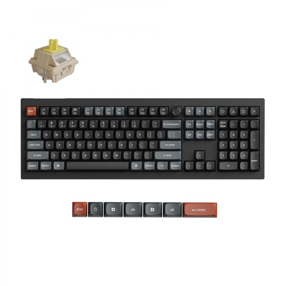 Keychron V6 Ultra (V6U-D4) QMK/VIA 8K Wireless Custom Mechanical Keyboard Banana Switch RGB 100% US Keychron V6 Ultra (V6U-D4) QMK/VIA 8K Wireless Custom Mechanical Keyboard Banana Switch RGB 100% US