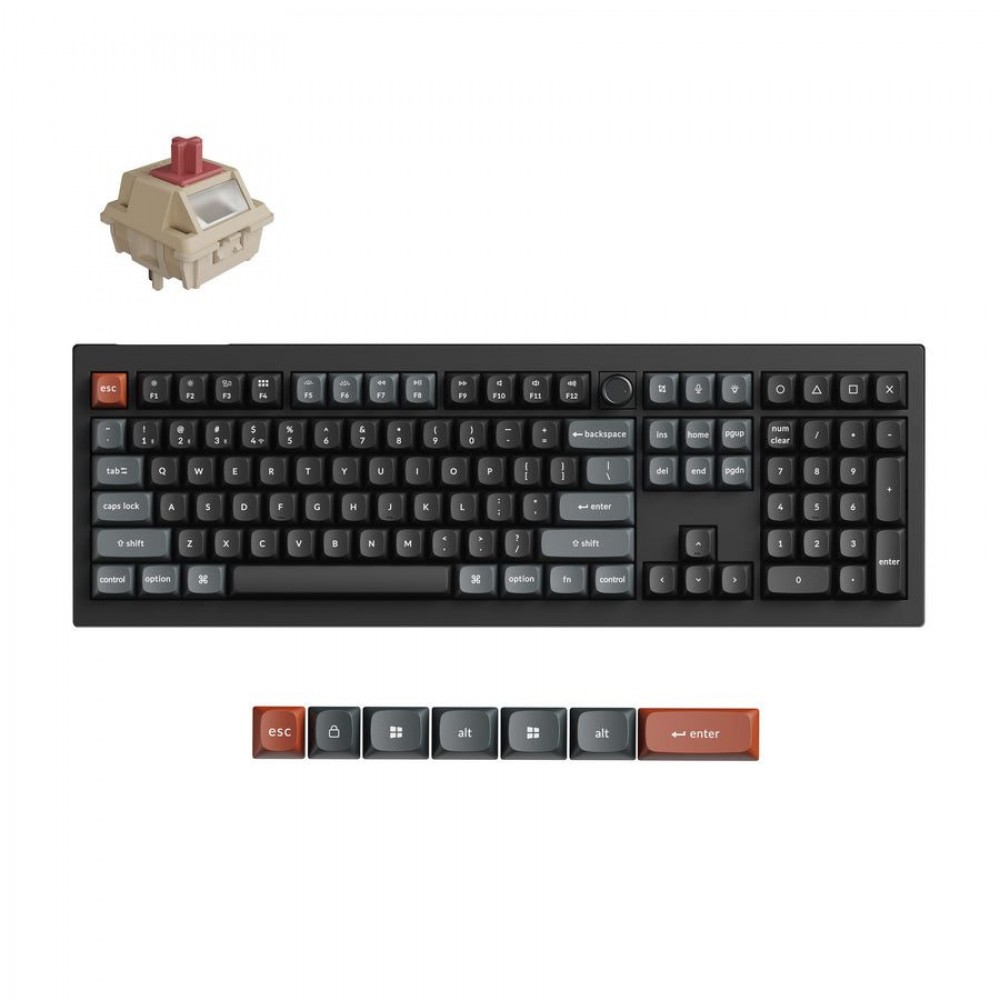 Keychron V6 Ultra (V6U-D1) QMK/VIA 8K Wireless Custom Mechanical Keyboard Red Switch RGB 100% US Keychron V6 Ultra (V6U-D1) QMK/VIA 8K Wireless Custom Mechanical Keyboard Red Switch RGB 100% US