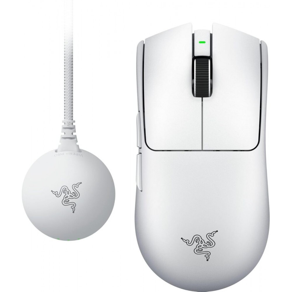 Razer VIPER V4 PRO White – Wireless Gaming Mouse – 50g – 8K Polling Rate – 50K DPI – 180h Battery Razer VIPER V4 PRO White – Wireless Gaming Mouse – 50g – 8K Polling Rate – 50K DPI – 180h Battery