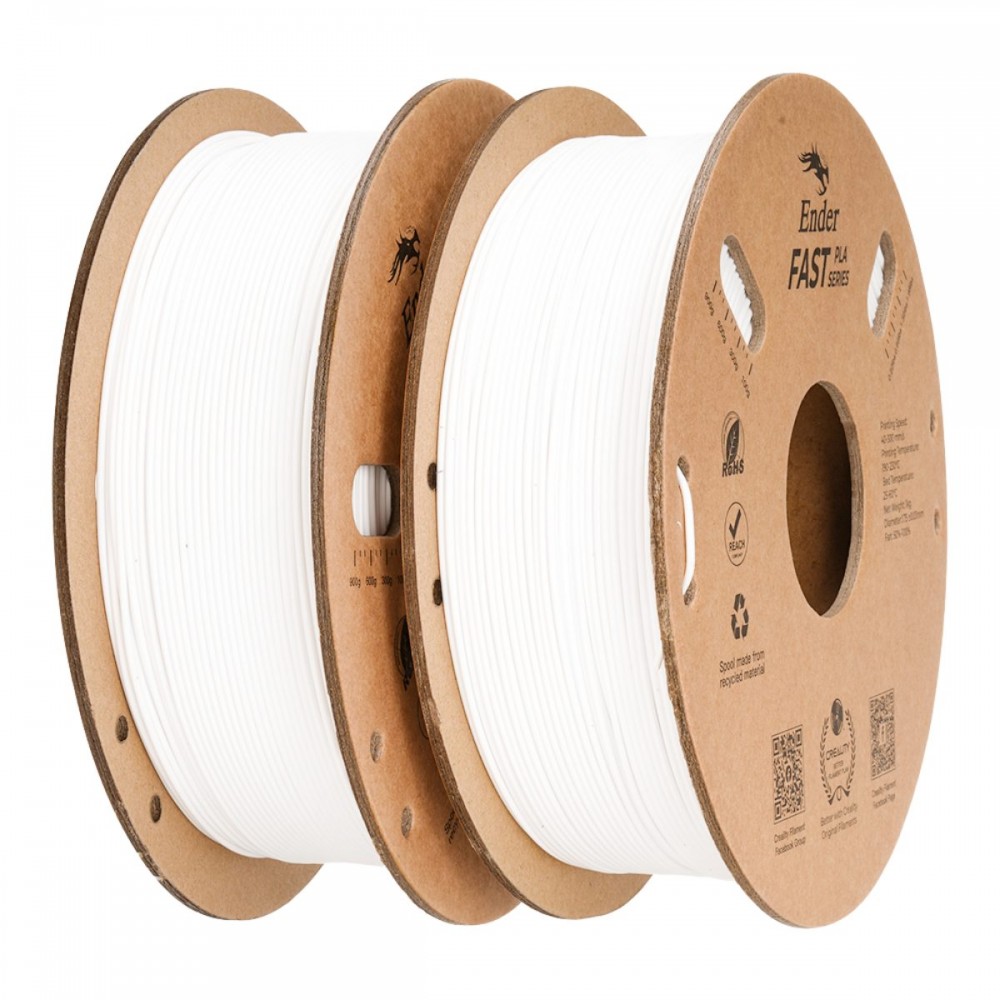 Creality Ender Fast PLA Value Pack 2Kg 2xWhite 300mm/s 3D Printer Filament 2x1 kg Spool,1.76 Creality Ender Fast PLA Value Pack 2Kg 2xWhite 300mm/s 3D Printer Filament 2x1 kg Spool,1.76