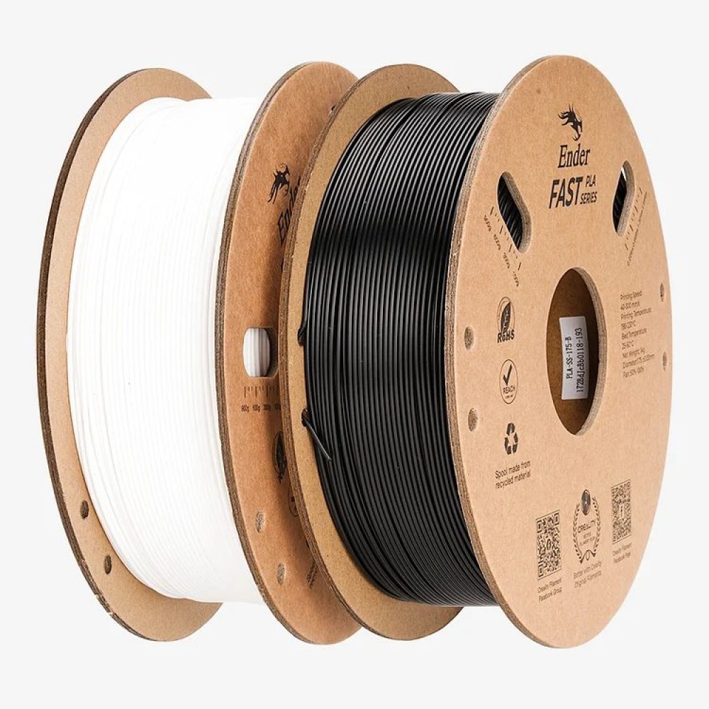 Creality Ender Fast PLA Value Pack 2Kg White - Black 300mm/s 3D Printer Filament 2x1 kg Spool,1.76 Creality Ender Fast PLA Value Pack 2Kg White - Black 300mm/s 3D Printer Filament 2x1 kg Spool,1.76