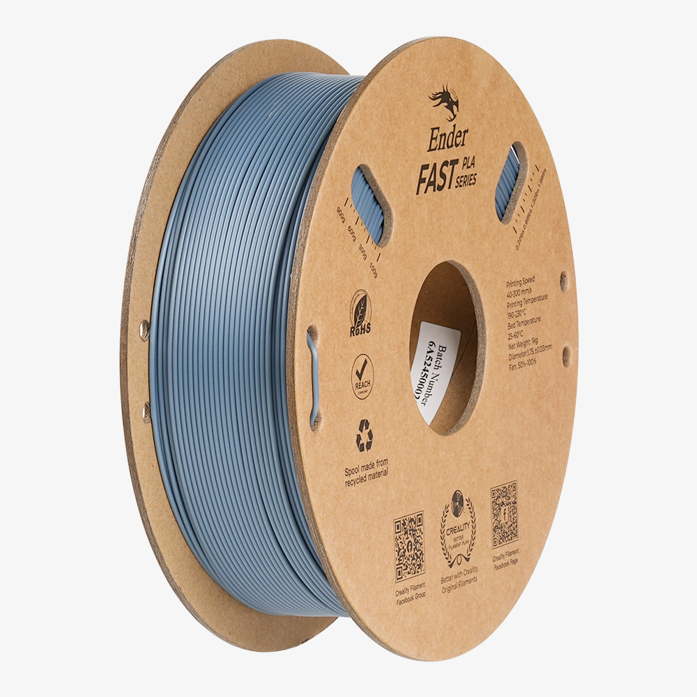 Creality Ender Fast PLA Light Gray 300mm/s 3D Printer Filament 1 kg Spool,1.88 (grey) Creality Ender Fast PLA Light Gray 300mm/s 3D Printer Filament 1 kg Spool,1.88 (grey)