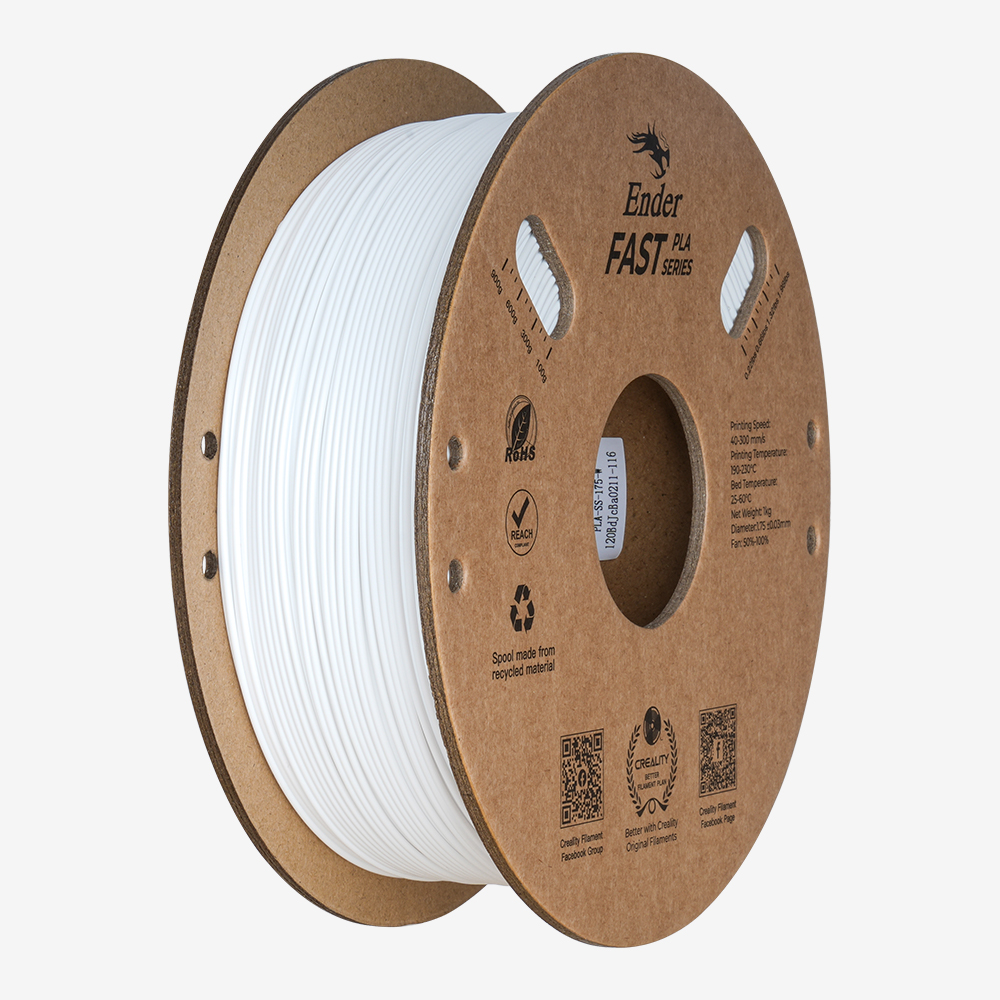 Creality Ender Fast PLA White 300mm/s 3D Printer Filament 1 kg Spool,1.94 Creality Ender Fast PLA White 300mm/s 3D Printer Filament 1 kg Spool,1.94