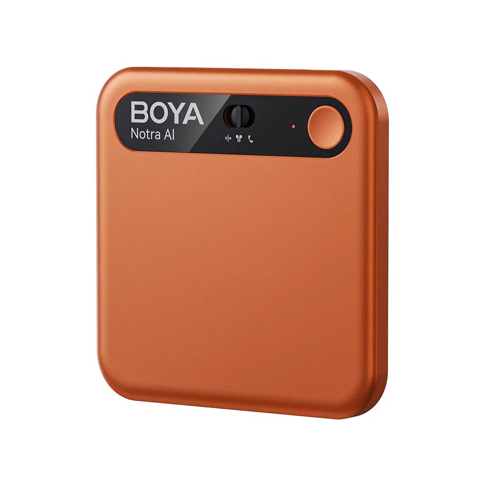 BOYA Notra Cosmic Orange - AI Audio Recorder - 64GB Room/Phone/BT, AI Transcription & Summary BOYA Notra Cosmic Orange - AI Audio Recorder - 64GB Room/Phone/BT, AI Transcription & Summary