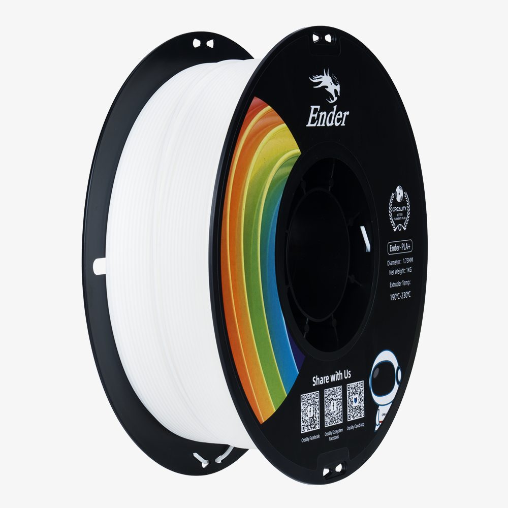 CREALITY EN-PLA+ White Ender 3D Printer Filament Strength 34MPA Bend 77MPa 1 kg Spool1.75 3301010305 CREALITY EN-PLA+ White Ender 3D Printer Filament Strength 34MPA Bend 77MPa 1 kg Spool1.75 3301010305