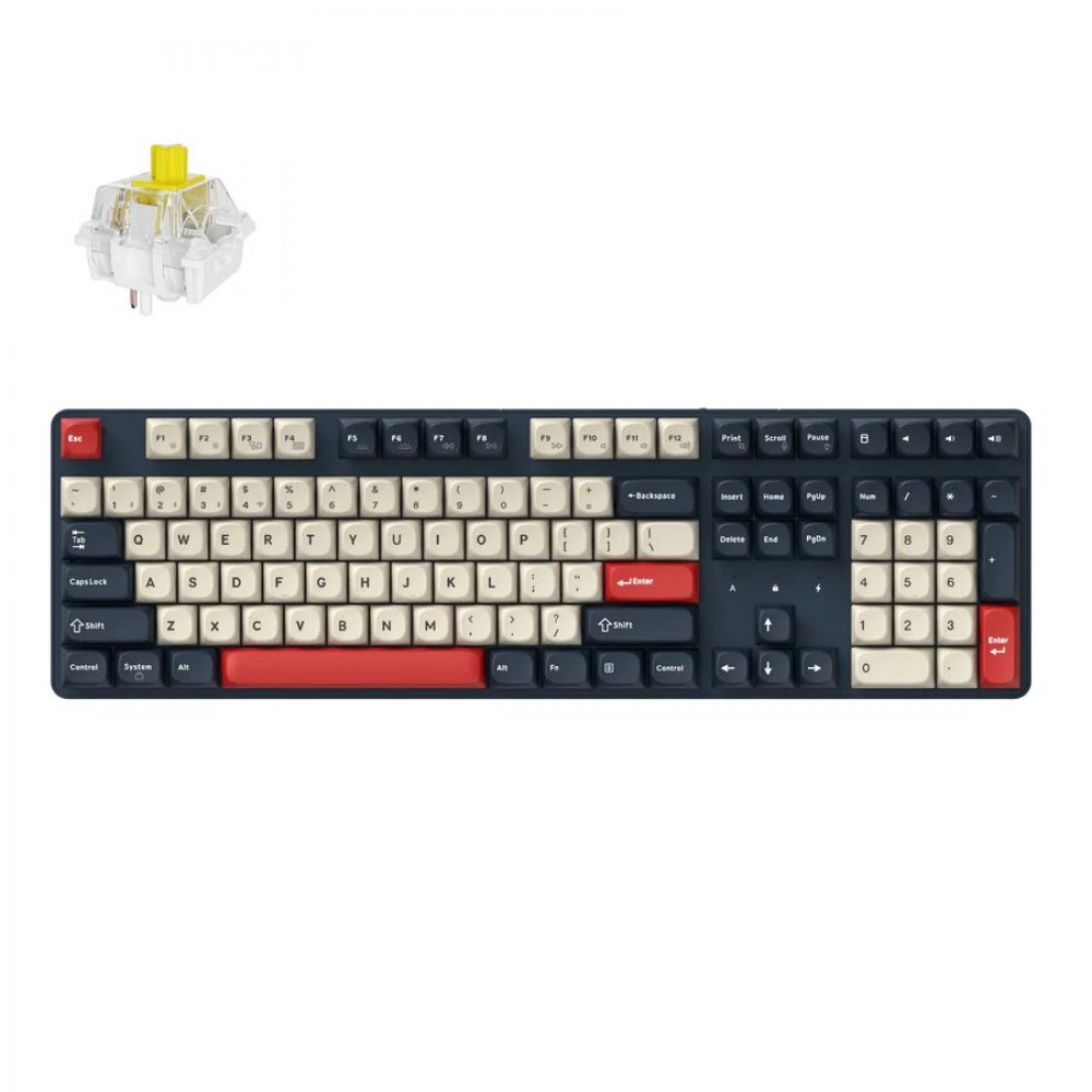 Keychron J5 (KJ5-H4Z) QMK Wireless Mechanical Keyboard Banana Switch Hot-Swap RGB 100% US Dark Blue Keychron J5 (KJ5-H4Z) QMK Wireless Mechanical Keyboard Banana Switch Hot-Swap RGB 100% US Dark Blue