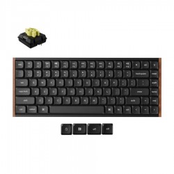 Keychron K3 Ultra (K3U-H4) QMK 8K Wireless Mechanical Keyboard Banana Switch Low Prof. Wood Fr. 75%