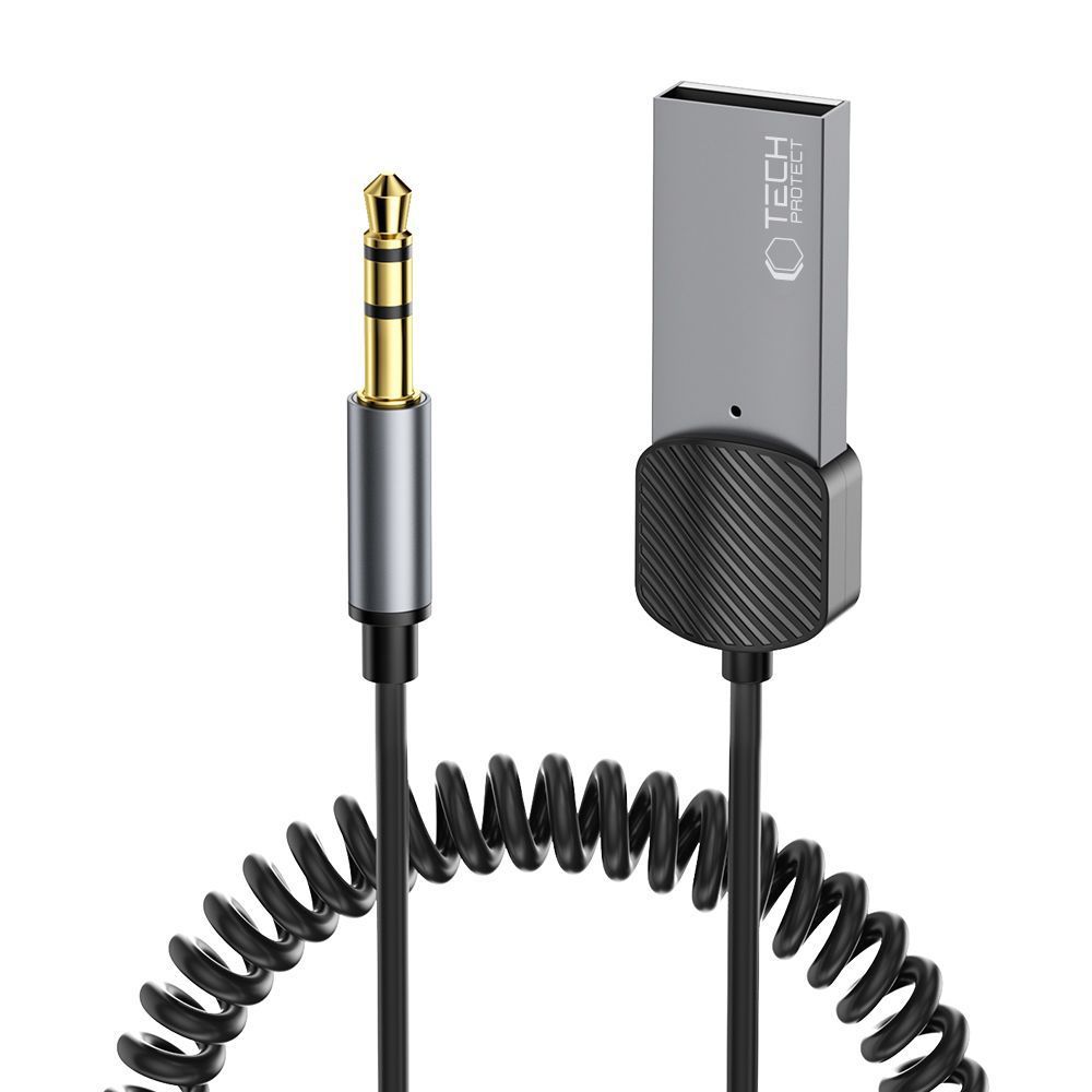 TECH-PROTECT ULTRABOOST BLUETOOTH AUX AUDIO ADAPTER CABLE GREY TECH-PROTECT ULTRABOOST BLUETOOTH AUX AUDIO ADAPTER CABLE GREY