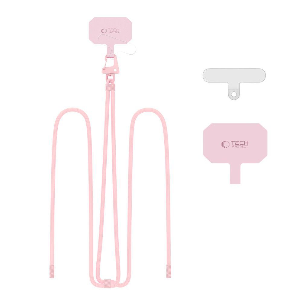 Tech-Protect C5S ROPE Crossbody Λουράκι Λαιμού για Κινητά - Ροζ Tech-Protect C5S ROPE Crossbody Λουράκι Λαιμού για Κινητά - Ροζ