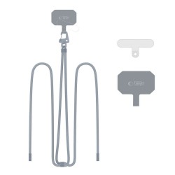 Tech-Protect C5S ROPE Crossbody Λουράκι Λαιμού για Κινητά - Γκρι
