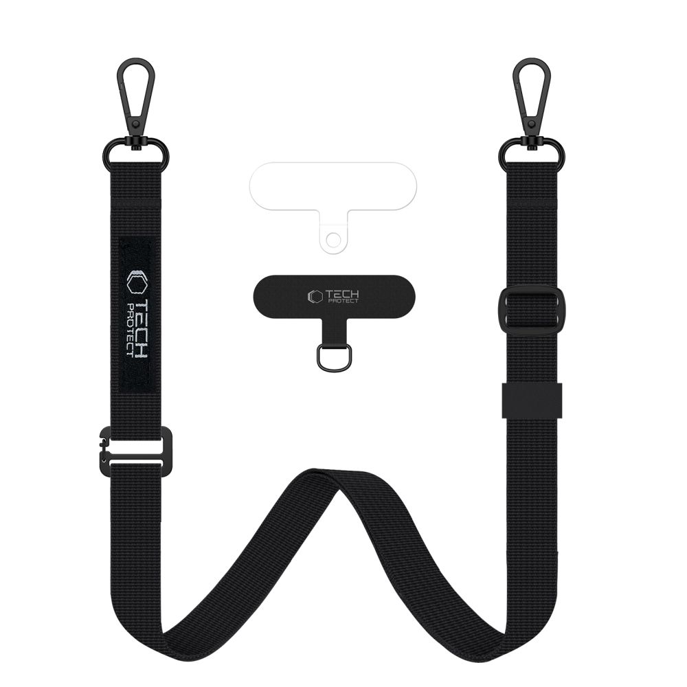 Tech-Protect C6S ROPE Crossbody Λουράκι Λαιμού για Κινητά - Μαύρο Tech-Protect C6S ROPE Crossbody Λουράκι Λαιμού για Κινητά - Μαύρο