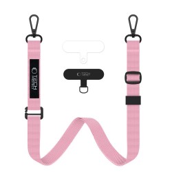Tech-Protect C6S ROPE Crossbody Λουράκι Λαιμού για Κινητά - Ροζ Tech-Protect C6S ROPE Crossbody Λουράκι Λαιμού για Κινητά - Ροζ