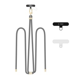 Tech-Protect C7S ROPE Crossbody Λουράκι Λαιμού για Κινητά - Γκρι, Χρυσό Tech-Protect C7S ROPE Crossbody Λουράκι Λαιμού για Κινητά - Γκρι, Χρυσό
