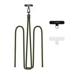 Tech-Protect C7S ROPE Crossbody Λουράκι Λαιμού για Κινητά - Μαύρο, Πράσινο Tech-Protect C7S ROPE Crossbody Λουράκι Λαιμού για Κινητά - Μαύρο, Πράσινο