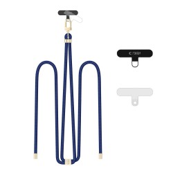 Tech-Protect C7S ROPE Crossbody Λουράκι Λαιμού για Κινητά - Μπλε, Χρυσό Tech-Protect C7S ROPE Crossbody Λουράκι Λαιμού για Κινητά - Μπλε, Χρυσό