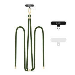 Tech-Protect C7S ROPE Crossbody Λουράκι Λαιμού για Κινητά - Πράσινο, Χρυσό Tech-Protect C7S ROPE Crossbody Λουράκι Λαιμού για Κινητά - Πράσινο, Χρυσό