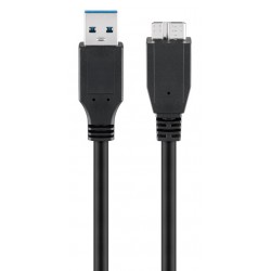 GOOBAY καλώδιο USB 3.0 σε USB 3.0 micro Τype B 95026, 1.8m, μαύρο