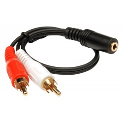 POWERTECH καλώδιο CAB-R017 2x RCA (M) σε 3.5mm 3pin jack (F), CCS, 5m