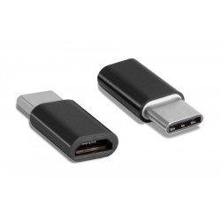 POWERTECH αντάπτορας USB-C σε Micro USB θηλυκό CAB-UC019, μαύρος