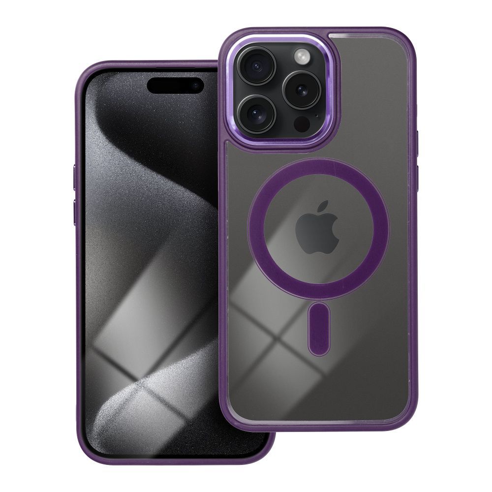 Color Edge Mag Cover Back Cover Πλαστικό / Σιλικόνης Μωβ (iPhone 15 Pro Max)