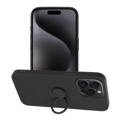 SILICONE RING θήκη για iPhone 15 Pro Max Μαύρο