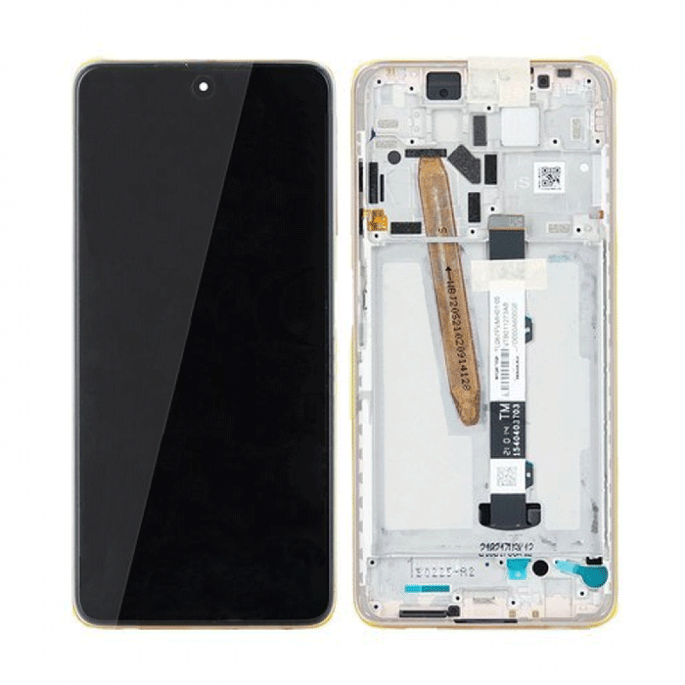 Γνήσια Οθόνη LCD και Μηχανισμός Αφής με Πλαίσιο για Xiaomi Poco X3 Pro – 560004J20S00 Χρυσό (Service Pack)