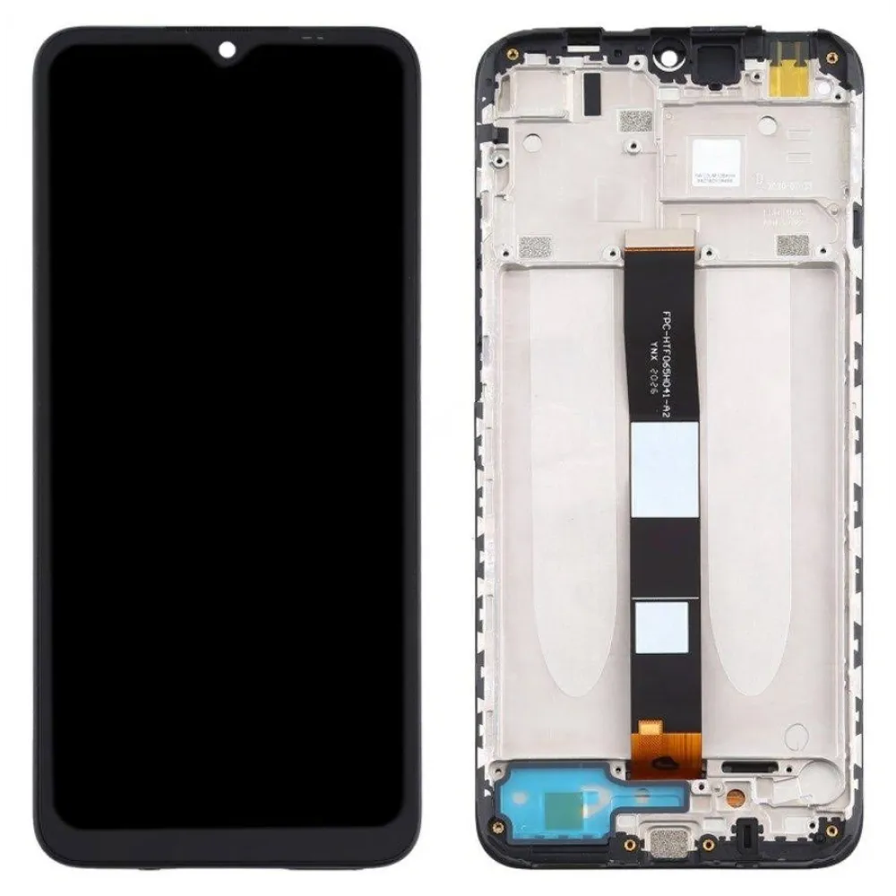 Γνήσια Οθόνη LCD και Μηχανισμός Αφής με Πλαίσιο για Xiaomi Redmi 9A – 5600070C3L00 Μαύρο (Service Pack)