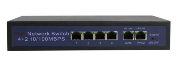 LONGSE PoE switch HT412, 4x LAN port &amp; 2x WAN port, 10/100Mbps