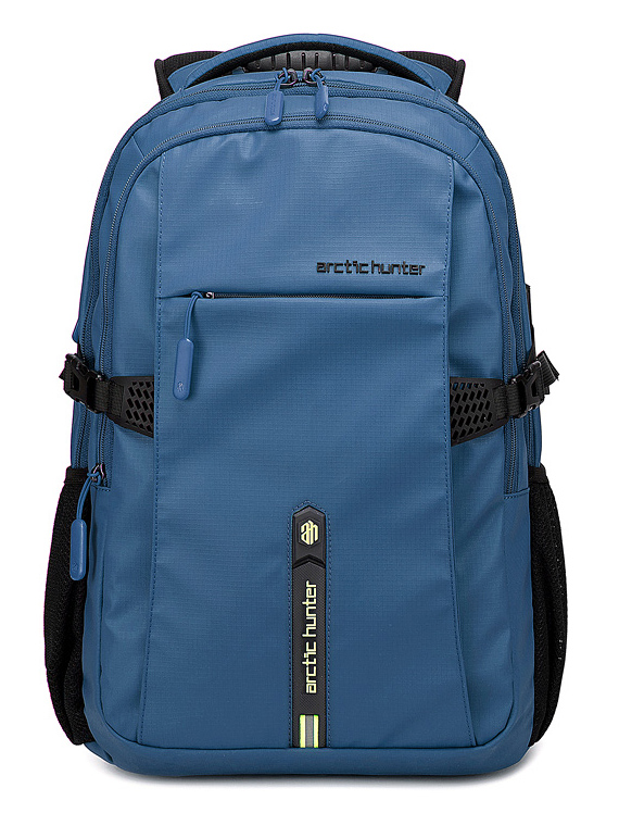 ARCTIC HUNTER τσάντα πλάτης B00388 με θήκη laptop 15.6", USB, 27L, μπλε