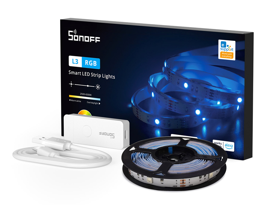 SONOFF smart LED καλωδιοταινία L3, RGB, Wi-Fi &amp; Bluetooth, 5m